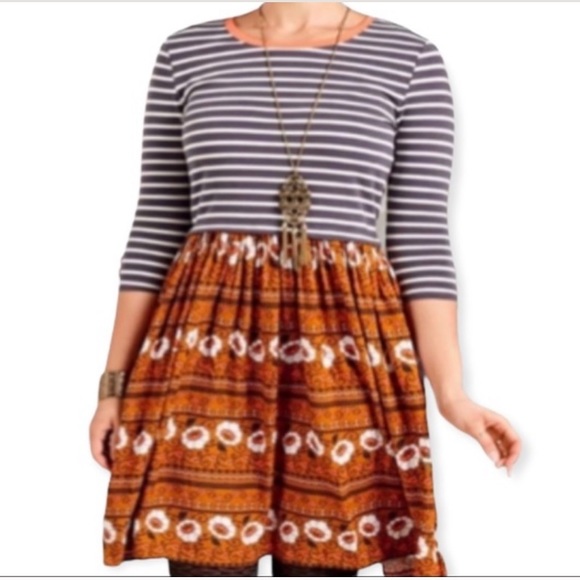 Matilda Jane Winsome Dress, navy white stripes - Picture 1 of 12